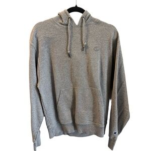 Champion Hoodie Mens Medium Gray Long Sleeve Drawstring Pullover Kangaroo Pocket